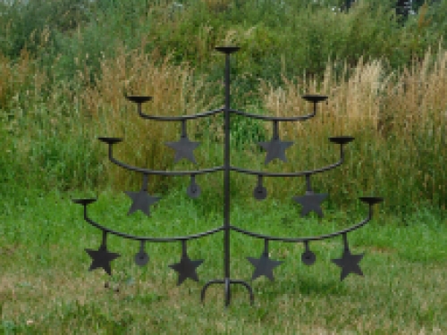 Candlestick as Christmas tree - candle holder - wrought iron