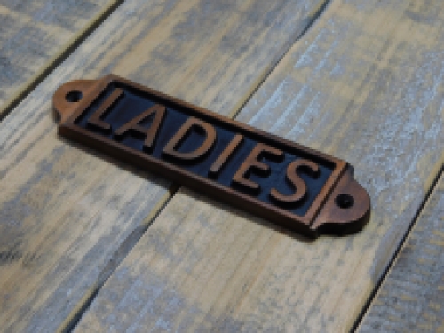 Ladies - door sign - cast iron