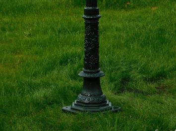 Garden lamp, cast iron lamp post with shade, classic