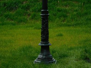 Garden lamp, cast iron lamp post with shade, classic