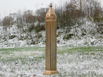 Large Metal Lantern  | Standing or Hanging | Gold coloured | 110 cm high