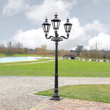 Lamp post 1930s Exloo 3-light - 253 cm