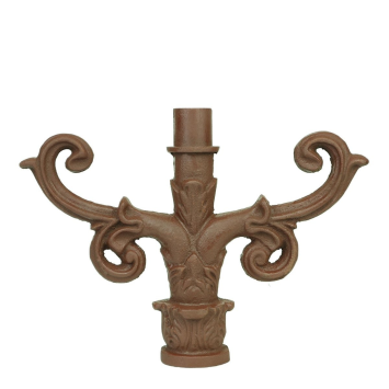 Ladder support Cast iron with Curls - 25 cm - for lamp post