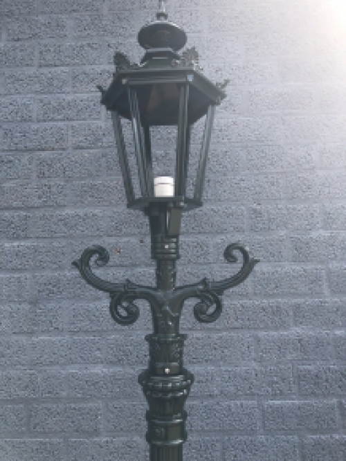 Außenlampe, Laterne, Gartenlampe, Aluminium, grün, Höhe 235 cm