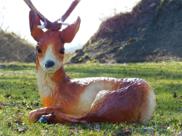 Statue Reclining Deer XL - 80 cm - Polystone