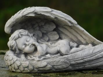 Reclining Angel in Wings - Full Stone - Detailed