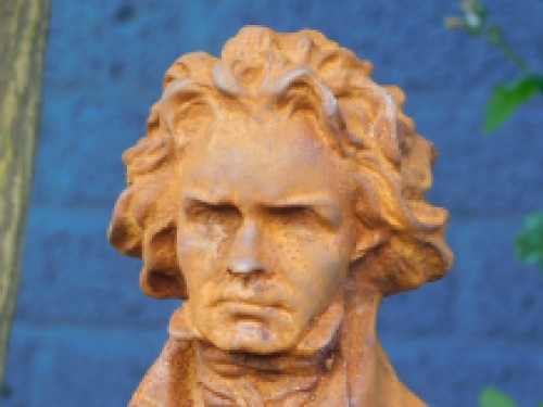 Prachtig beeld van Ludwig van Beethoven - volledig uit gietijzer