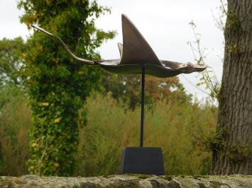 Sculptuur Manta Ray Rog - Alu - op Zwarte Alu Voet