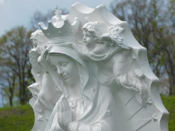 Forsy Mary statue with angels - polystone - cream and white