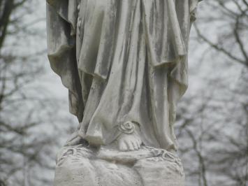 Große Marienstatue auf Sockel - 190 cm - Massivstein