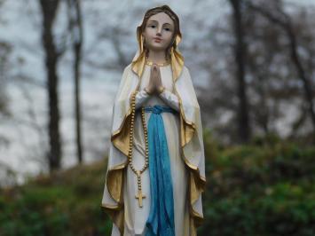 Statue of Mary with rosary - polystone