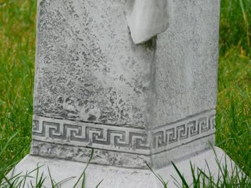 Mary on Pedestal with Greek Monogram - 160 cm - Stone