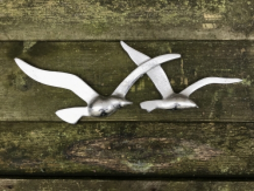 A set of seagulls, nice wall decoration, silver-colored
