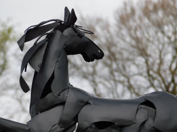 Abstract Statue Horse - 70 cm - Black - Metal