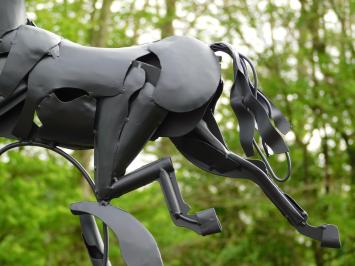 Abstract Statue Horse - 70 cm - Black - Metal