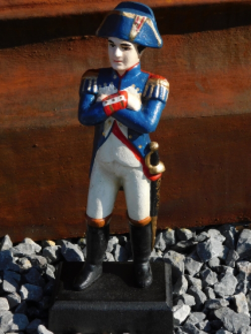 Statue of metal Napoleon in colour.