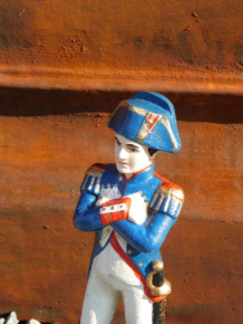 Statue of metal Napoleon in colour.