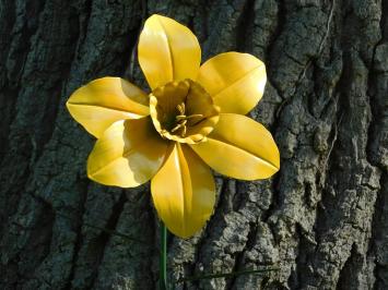 Handmade Daffodil - garden stool 82 cm - metal