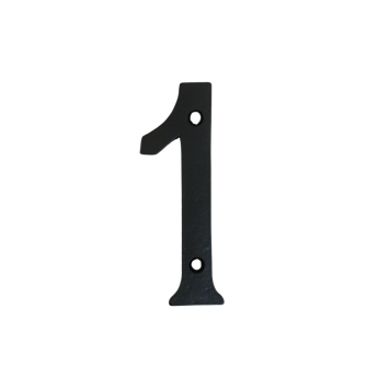 House number 1 - Black - Iron - 10 cm