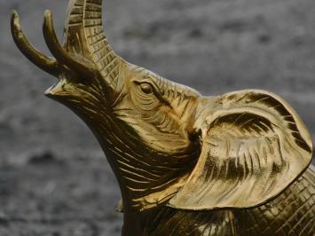 Sculpture elephant - gold - alu