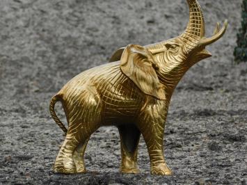 Skulptur Elefant - gold - alu