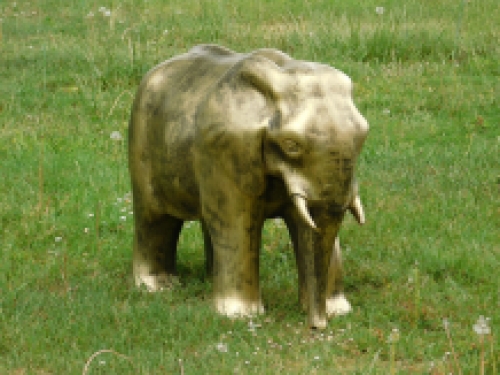 Statue Elefant - Gold - Polystone