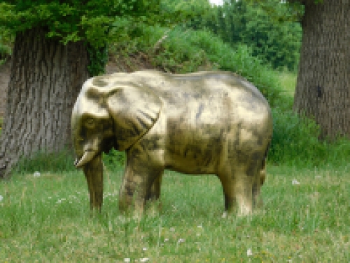 Statue Elefant - Gold - Polystone