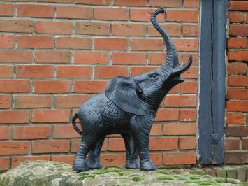 Skulptur Elefant - schwarz - alu