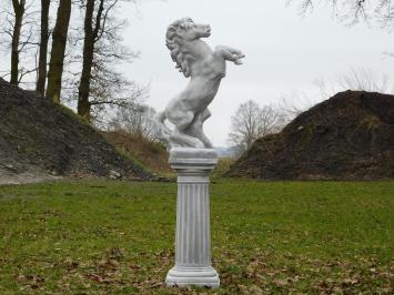 Horse on pedestal - 150 cm - Stone