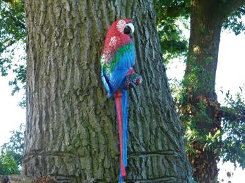 Red Parrot XL - Cast iron - Colourful Wall Decoration