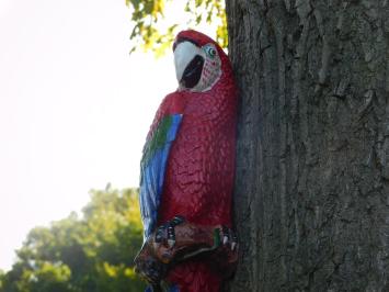 Red Parrot XL - Cast iron - Colourful Wall Decoration