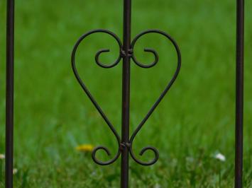 French Lily Fence - Wrought Iron - Dark Brown - Decorative Fence