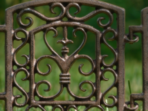 Perk fence cast iron - linkable - dark brown