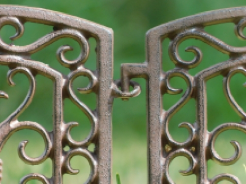 Perk fence cast iron - linkable - dark brown