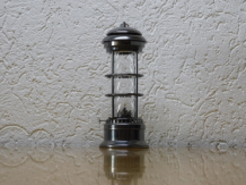 Petroleumlampe - rust-Eisen-old-look-l mit Glas - 30cm