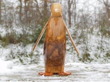 Beeld Pinguïn - Teakhout - Houten Sculptuur