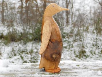 Statue Penguin - Teak - Wooden Sculpture