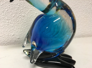 Beautiful glass-blown pelican, full of color.