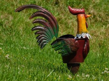 Planter Rooster - 50 cm - Handmade of Metal