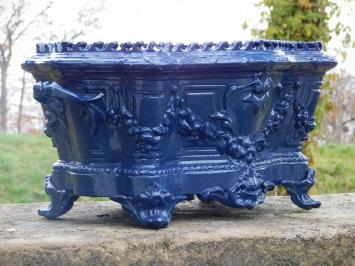 Plantenbak Art Nouveau - 55 cm - Alu - Donkerblauw