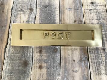 Letterbox flap POST - Brass - 80 MM