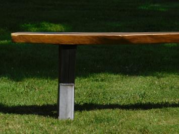 Robust garden bench - Suar Wood - 210 cm - Steel Frame