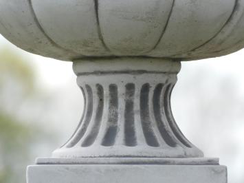 Round Flowerpot on Pedestal - 83 cm - Stone