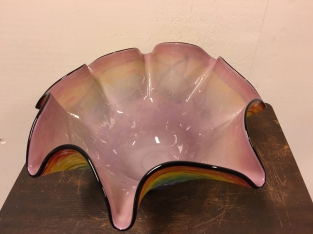 Handmade, blown bowl, fascinatingly beautiful!!!!