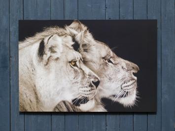 Painting Lion and Lioness - 90 x 60 cm 