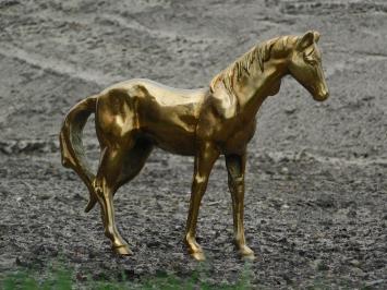 Sculpture horse - gold - alu