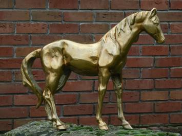 Sculpture horse - gold - alu