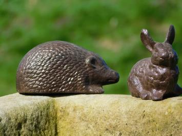 Set Animals - Rabbit, Hedgehog and Squirrel - Cast iron