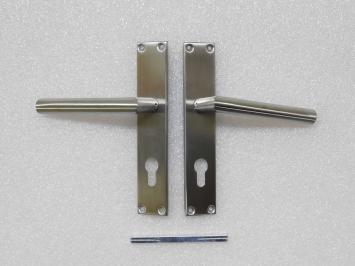 Set Door Hardware Long Plates - PC 72 - Brushed Stainless Steel