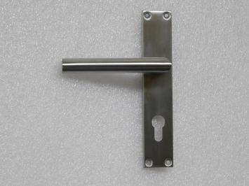 Set Door Hardware Long Plates - PC 72 - Brushed Stainless Steel